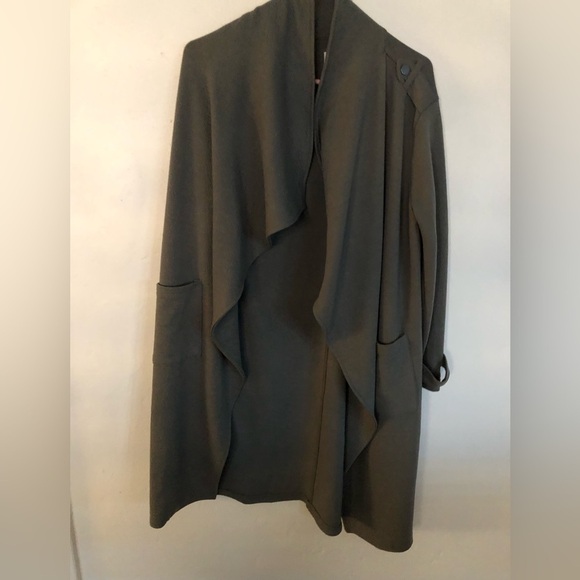 Nwt BB DAKOTA X STEVE MADDEN BB Dakota Trench Revolution Waterfall Lapel Knit Co - Picture 12 of 15